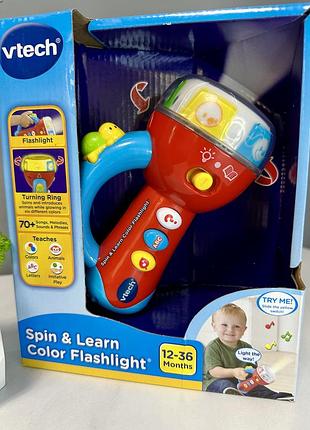 Игрушка цветной фонарик spin &amp; learn color flashlight vtech