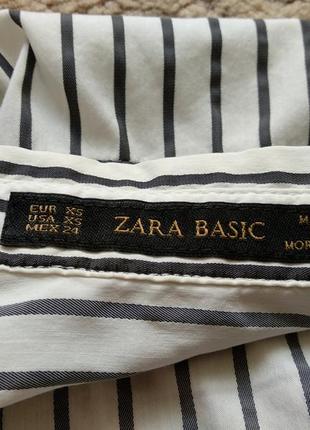 Рубашка полосатая zara basic!3 фото