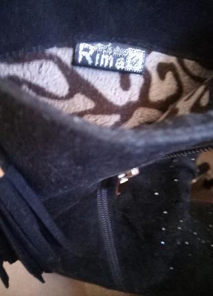 Rima. нарядные полусапожки с черными камешками6 фото