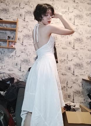 Белое эльфийское платье