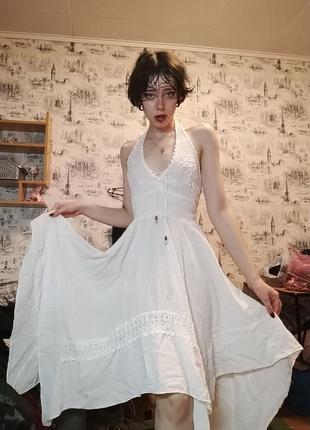 Белое эльфийское платье