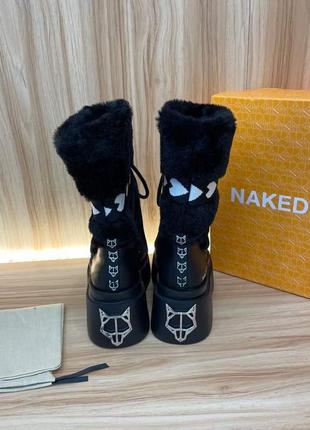 Ботинки в стиле naked wolfe зимняя натуральная кожа