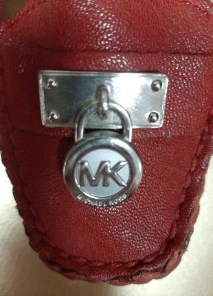 Красные кожаные балетки michael kors3 фото