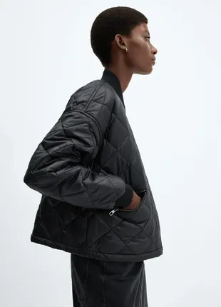 Водонепроницаемый стеганый бомбер mango