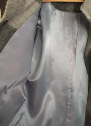 Пальто мохеровое шерсть в клетку италия  пушистое бренд актуальное стильное оверсайз3 фото