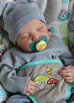 Реборн лялька хлопчик оригінал вініл 45 см можна купати reborn baby doll