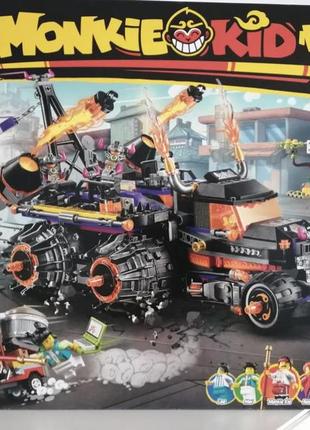 Конструктор lego monkie kid 80011 red son's inferno truck вогняна вантажівка ред сана