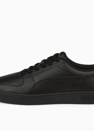 Кроссовки-кеды мужские puma rickie sneakers 387607 03 (черные, синтетика, повседневные, бренд пума)
