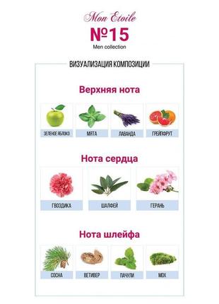 Подарочный парфюмированный набор для мужчин mon etoile №15, №16, №19 мон этуаль в...