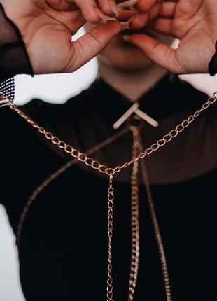 Ожерелье-воротник-чокер bijoux indiscrets desir metallique collar black4 фото