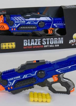 Іграшковий бластер автомат з м'якими кульками на батарейках blazestorm