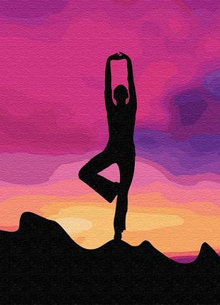 Картина по номерам. brushme "асана йоги" gx34817