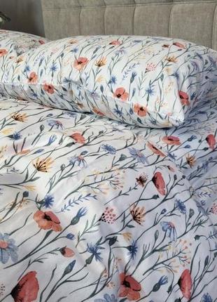 Комплект постельного белья полевые цветы, turkish flannel