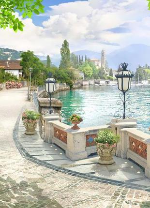 Алмазная вышивка на подрамнике набережная улица 60х40 dmf-091