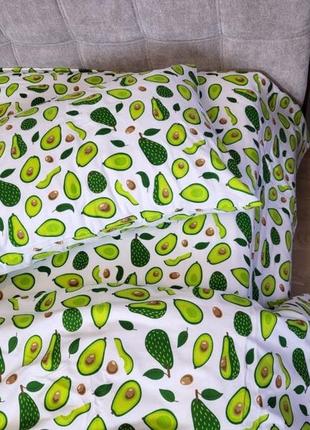 Комплект постельного белья авокадо, turkish flannel5 фото