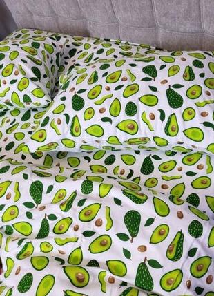 Комплект постельного белья авокадо, turkish flannel6 фото