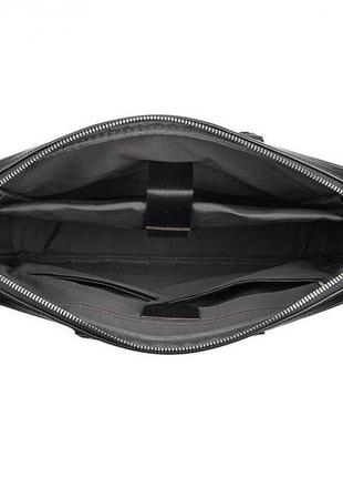 Модная мужская кожаная сумка для документов черная tiding bag rb-018 мужские портфели2 фото
