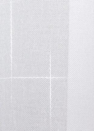 Якісний тюль з тканини льон мережка. колір білий5 фото