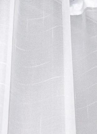 Якісний тюль з тканини льон мережка. колір білий6 фото