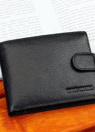 Чорне шкіряне портмоне з відділом для документів marco coverna mcbk10-8058 фото