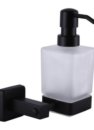 Дозатор жидкого мыла globus lux bq9433 черный матовый sus304