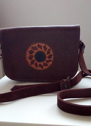 Сумка маленька шкіра іспанія хендмейд