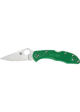 Ніж spyderco delica4 flat ground green