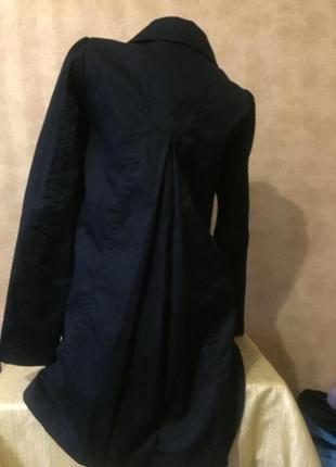 Чёрное стильное пальто весеннее2 фото