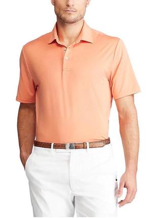 Спортивная футболка поло rlx ralph lauren solid airflow performance polo shirt peach/white4 фото