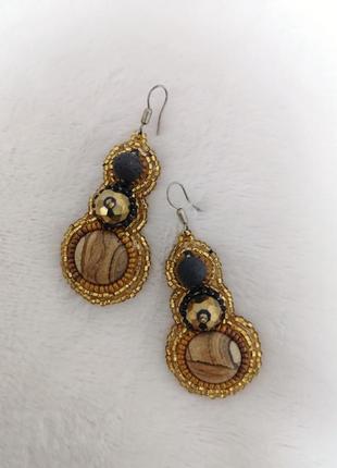 Серьги с яшмой жители песков