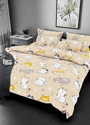 Постільна білизна/постельное бельё: бежеві котики