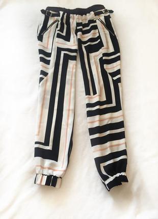Штани, штани з геометричним принтом, смужка, вільні та легкі