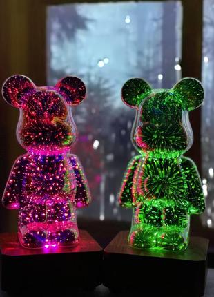 Ночник светильник 3d bearbrick статуэтка проектор светильник мышка3 фото