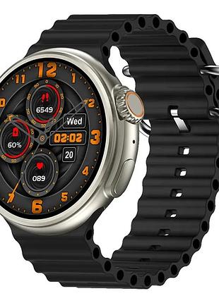 Cмарт-годинник smart watch z78 ultra електронні з магнітною зарядкою та мікрофоном. чорний