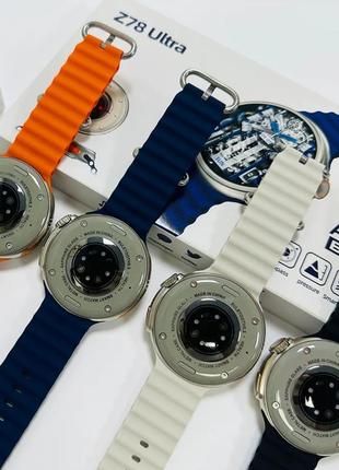 Cмарт-часы smart watch z78 ultra электронные с магнитной зарядкой и микрофоном. черный3 фото