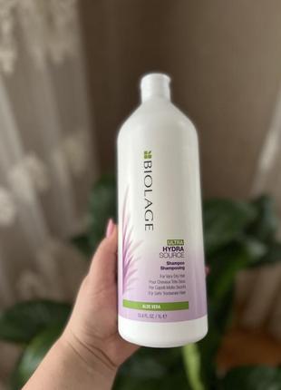 Шампунь biolage ultra hydrasource shampoo для зволоження дуже сухого волосся, 1 л