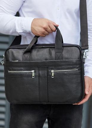 Офисная мужская сумка для ноутбука и документов sk n8956 черная7 фото