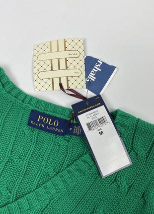 Свитер / джемпер polo ralph lauren cable knit новый хлопчатобумажный зеленый вязаный размер м m5 фото