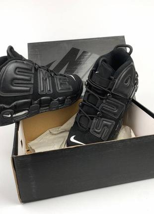 Nike air more uptempo black  supreme