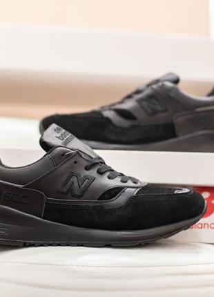 New balance 1500 черные кроссовки мужские замшевые кожаные зимние с мехом отличное качество ботинки сапоги низкие теплые