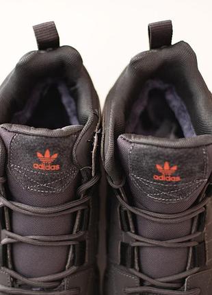 Adidas terrex кросівки чоловічі відмінна якість зимові з хутром високі сірі з чорним ботінки сапоги теплі адідас терекс6 фото