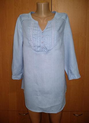 Красивая льняная блузка лён пог=53 см
