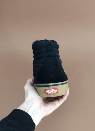 Кеды утепленные vans sk-8 black gum winter high4 фото