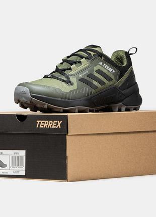 Зимові чоловічі кросівки adidas terrex swift r3 gore-tex khaki хакі