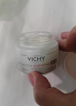 📢уцінка!!! антивіковий денний крем для обличчя liftactive supreme spf 30 vichy 50ml6 фото