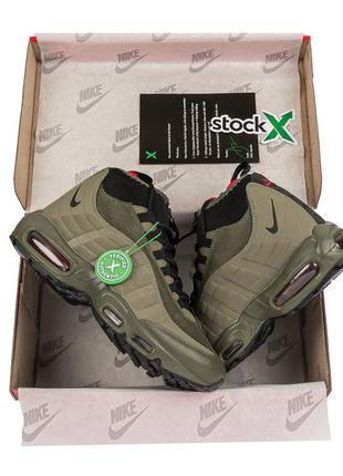 Мужские кроссовки термоnike air max 95 sneakerboot green