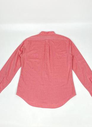 Однотонная рубашка polo ralph lauren slim fit chambray oxford в стиле old money олд мани оригинал размер l4 фото
