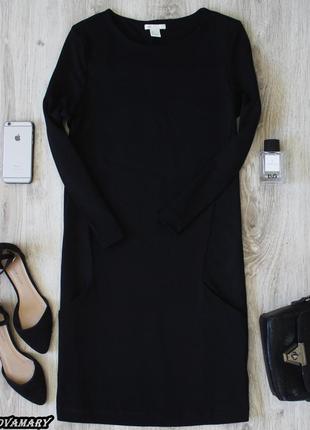 Чорне базове щільне плаття hm2 фото