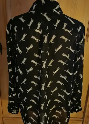 Шикарная шифоновая блузка с принтом2 фото