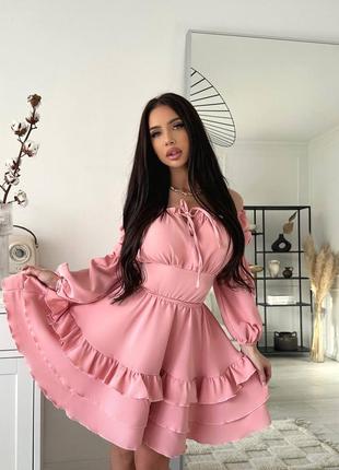 🫶 платье в стиле мини с воланами❤️
